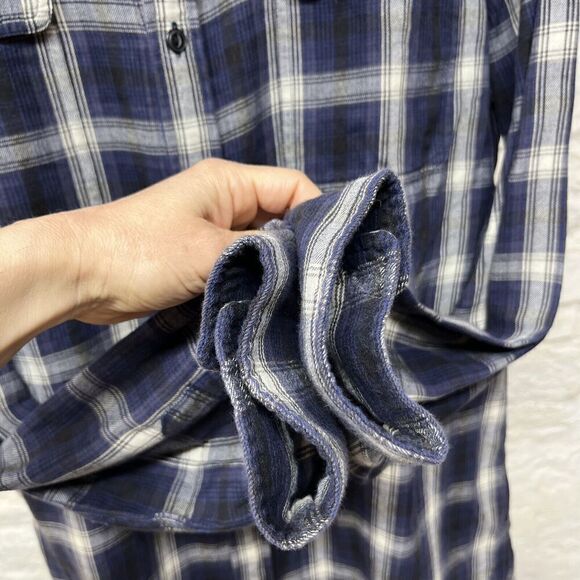 Denim & Supply By Ralph Lauren Blue Plaid Button Down Flannel The Big Shirt XL - Picture 4 of 6